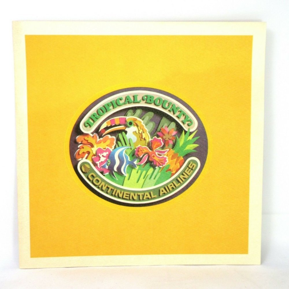 Continental Airlines Tropical Bounty Don the Beachcomber Food & Grog Menu LAX Y6